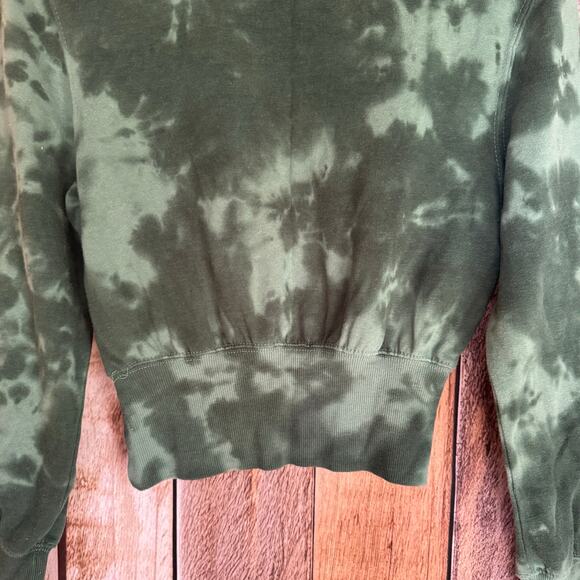 Keith Haring Green Tie Dye Cropped Sweatshirt Small Graphic Streetwear Casual - Picture 6 of 9